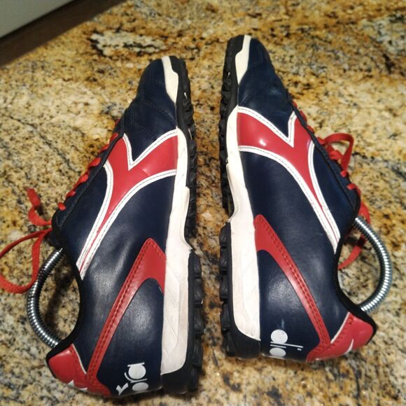 Diadora Capitano ID Indoor Soccer Shoes Navy Blue/Red Women’s Size 9 PO0508 - Picture 6 of 12